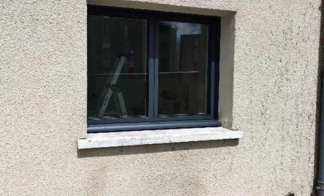 Nouvelle menuiserie en aluminium K-line anthracite après intervention Moderne menuiserie 33