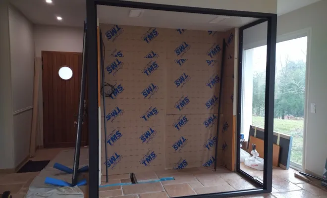 Création d’une cave à vin vitrée en aluminium à Braud-et-Saint-Louis, Bordeaux, Moderne Menuiserie 33