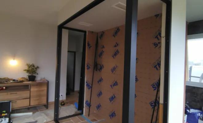 Création d’une cave à vin vitrée en aluminium à Braud-et-Saint-Louis, Bordeaux, Moderne Menuiserie 33