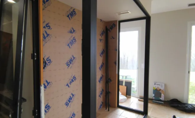 Création d’une cave à vin vitrée en aluminium à Braud-et-Saint-Louis, Bordeaux, Moderne Menuiserie 33